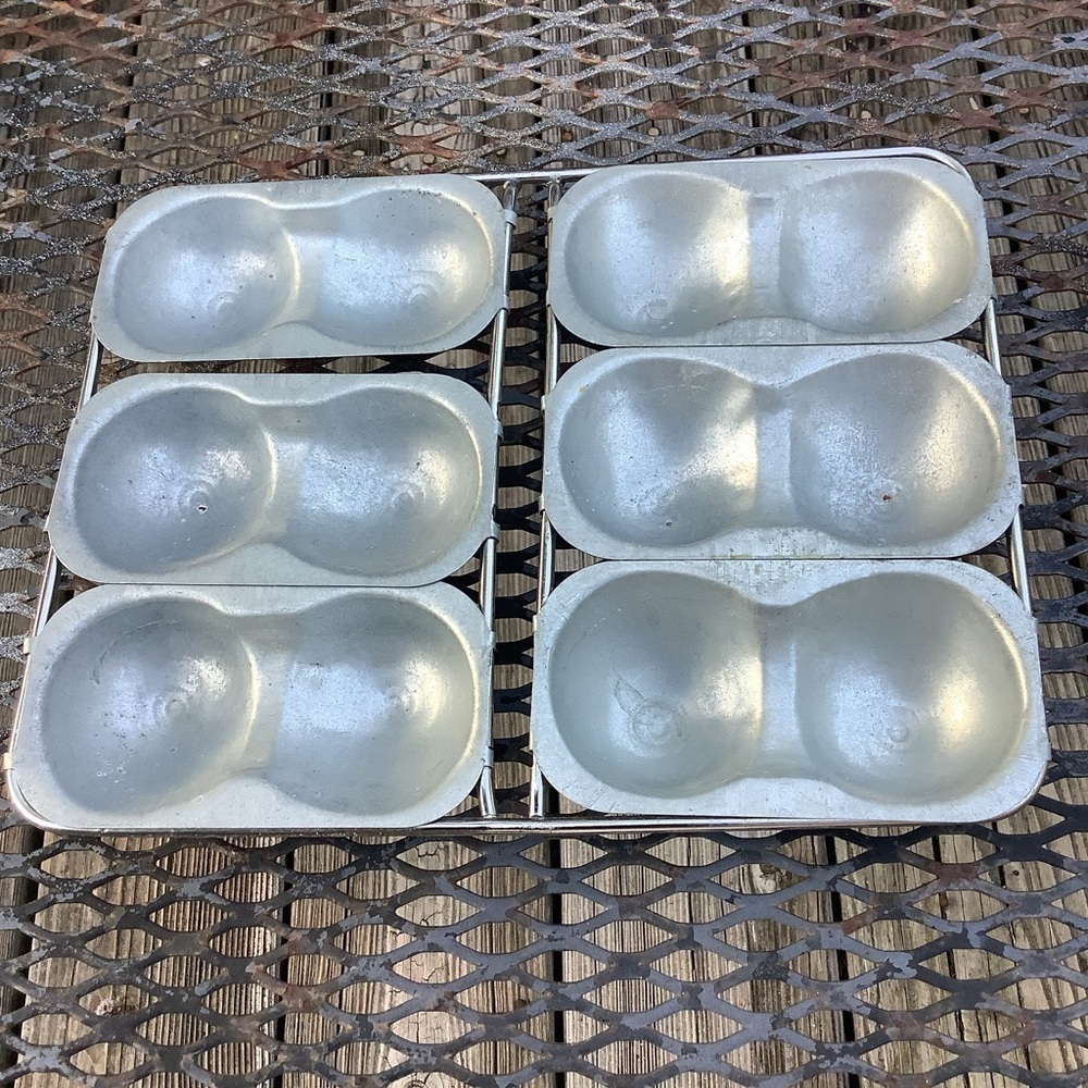 Vintage Aluminum Boob Boobie Breast Cake Candy Mold 1960’s